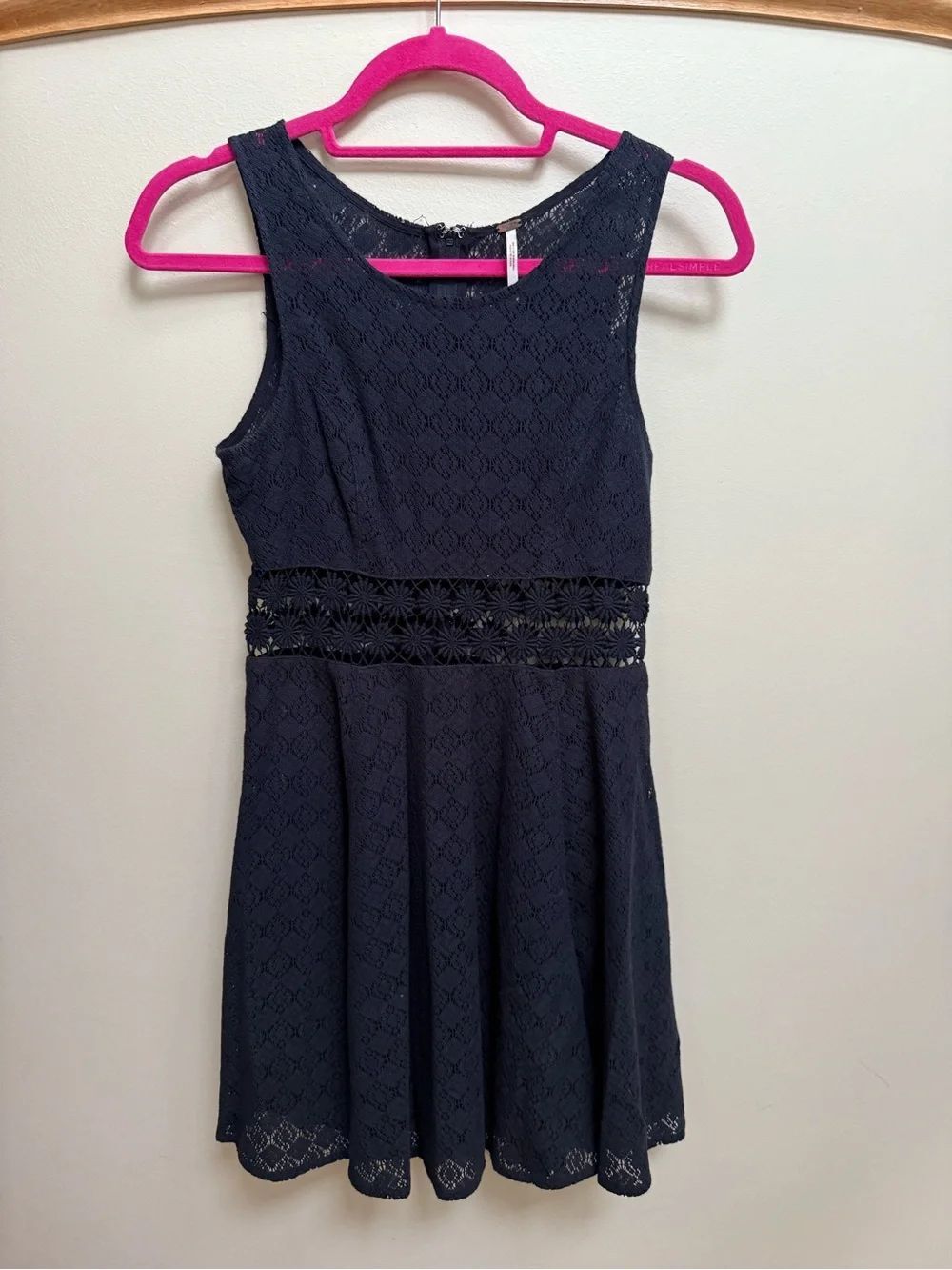 Black Lace Fit-and-Flare Dress